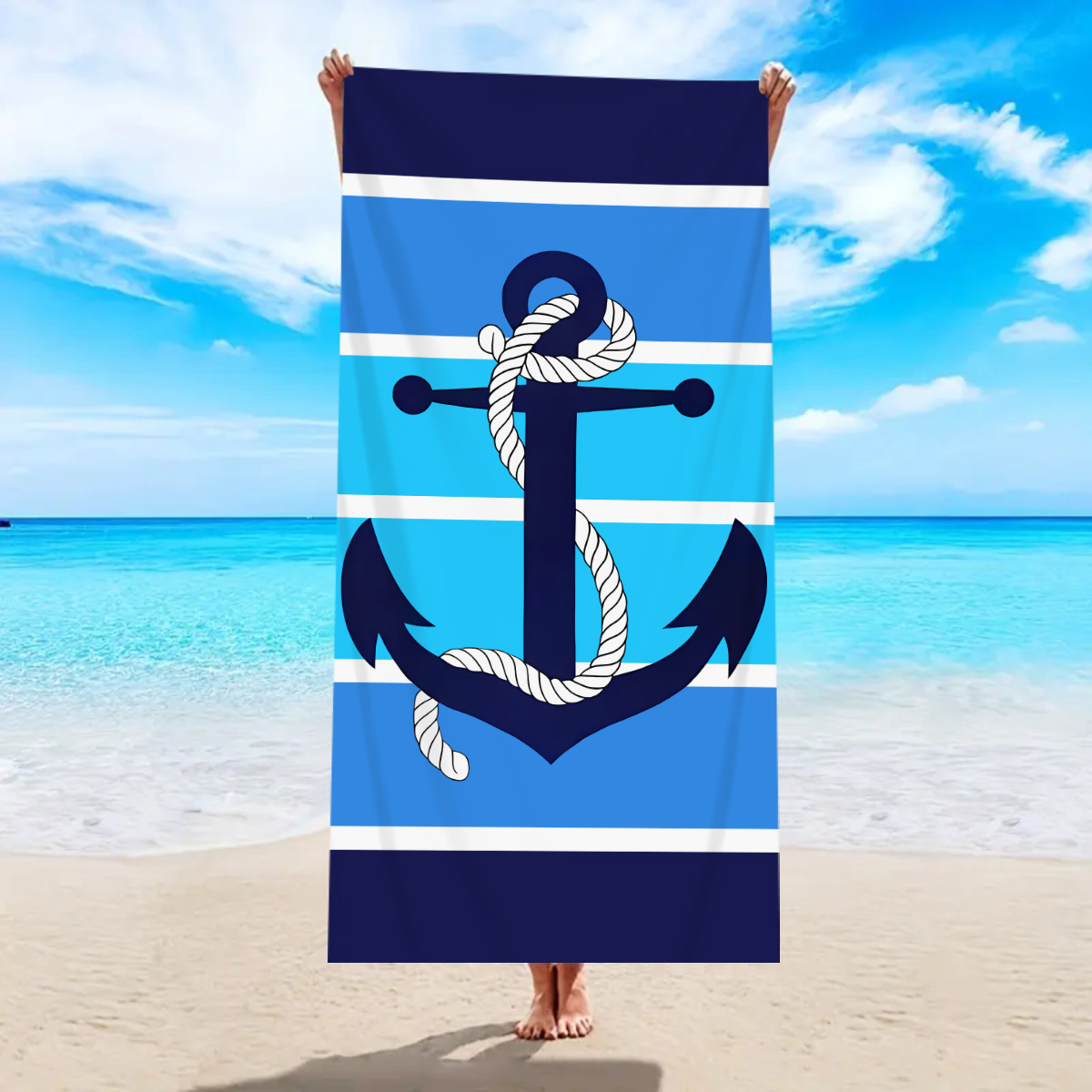 1pc Zeelelementstrepen, grote  - Beach Towel Large recensie en prijs