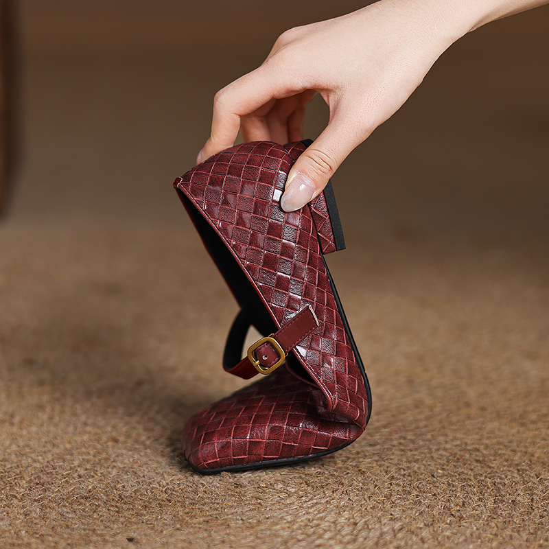 Geweven Mary Jane damesschoene - Casual Sandal Leather recensie en prijs