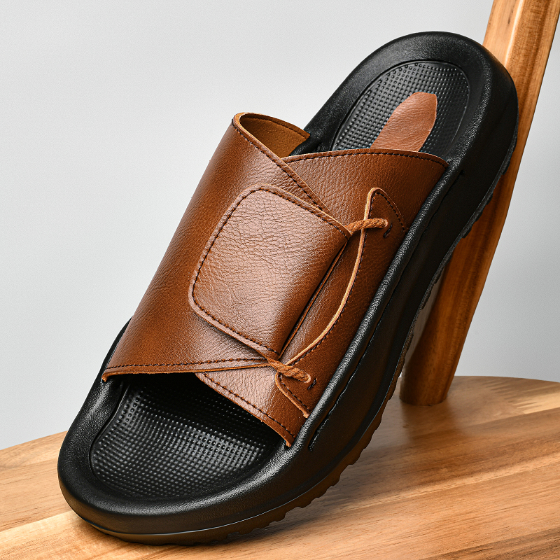 Leren herenpantoffels Slides C - Flip Flop Leather Men recensie en prijs