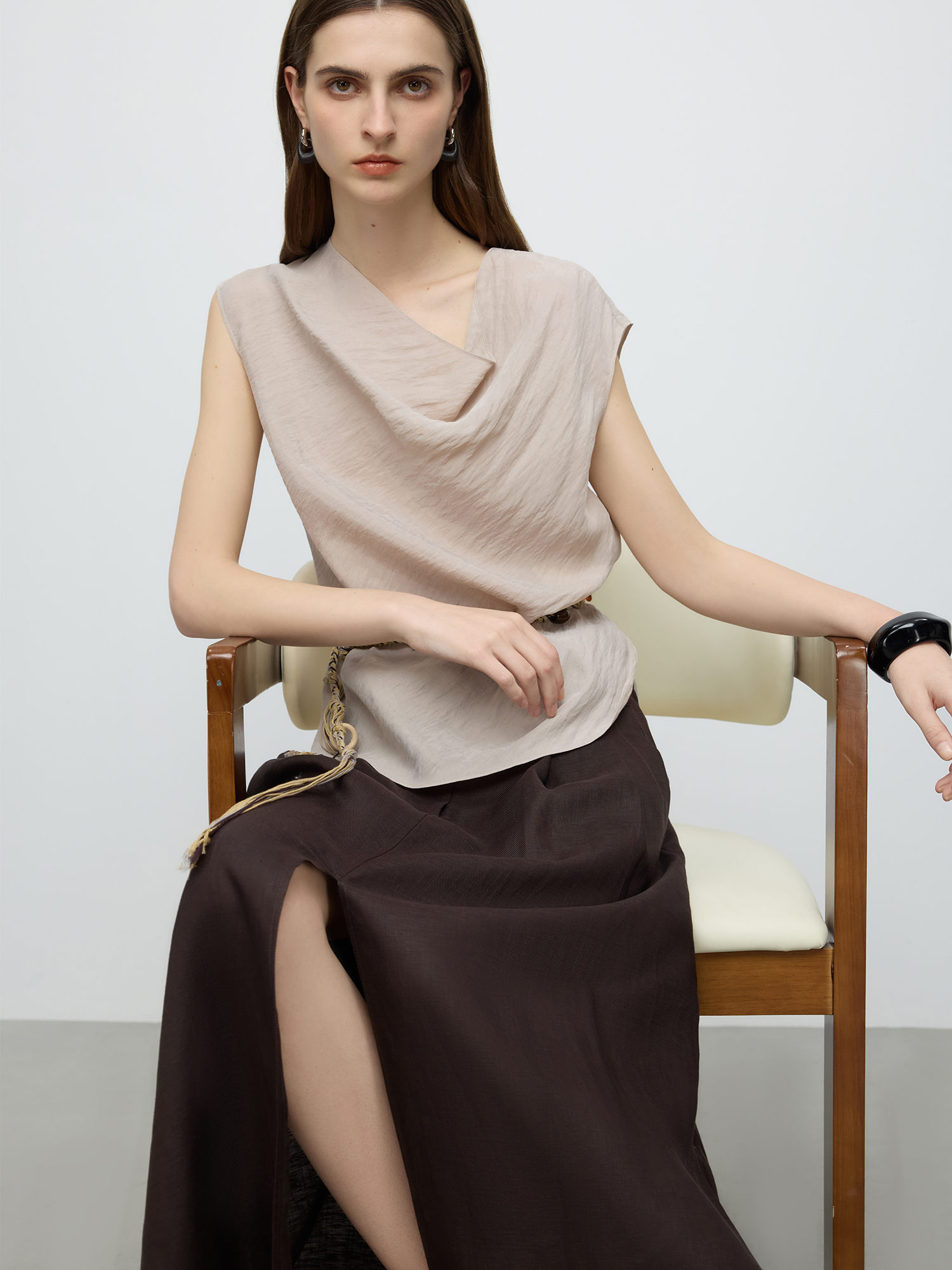 FSLE 【Premium-serie】 Mouwloos  - Shirt Camp Collar recensie en prijs