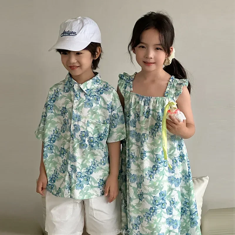 Look jongens shirts Koreaanse  - Resort Shirt Floral recensie en prijs
