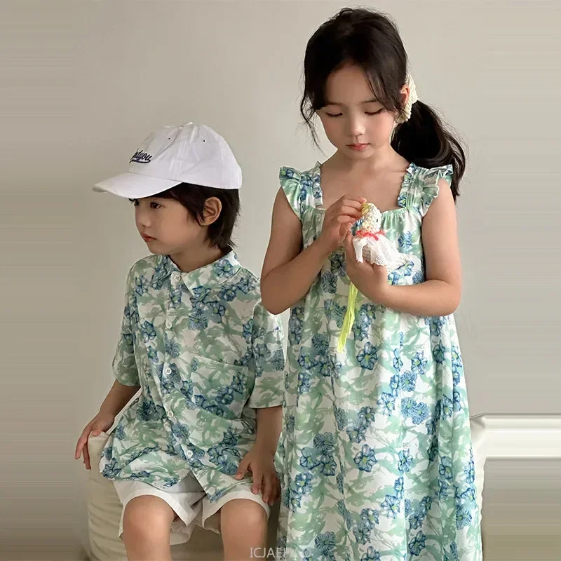 Look jongens shirts Koreaanse  - Resort Shirt Floral recensie en prijs