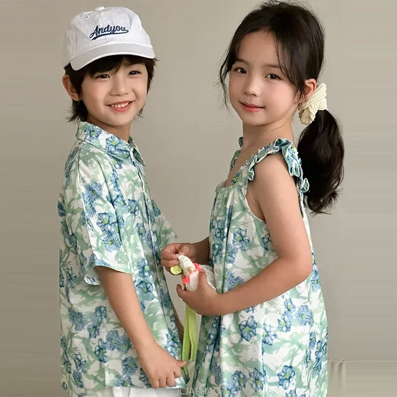 Look jongens shirts Koreaanse  - Resort Shirt Floral recensie en prijs