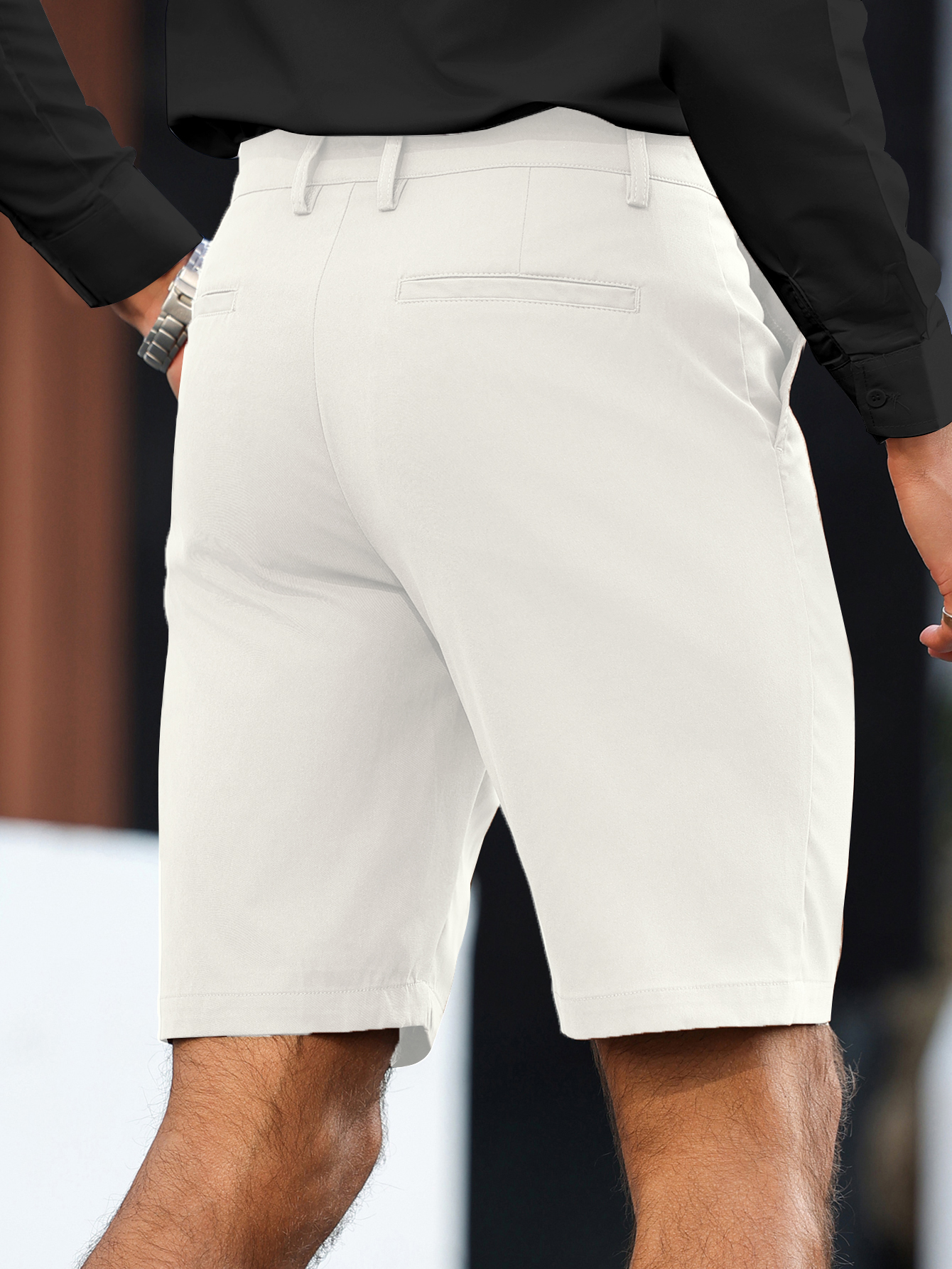 Herenshorts van stretch chino, - Shorts Chino Slim recensie en prijs