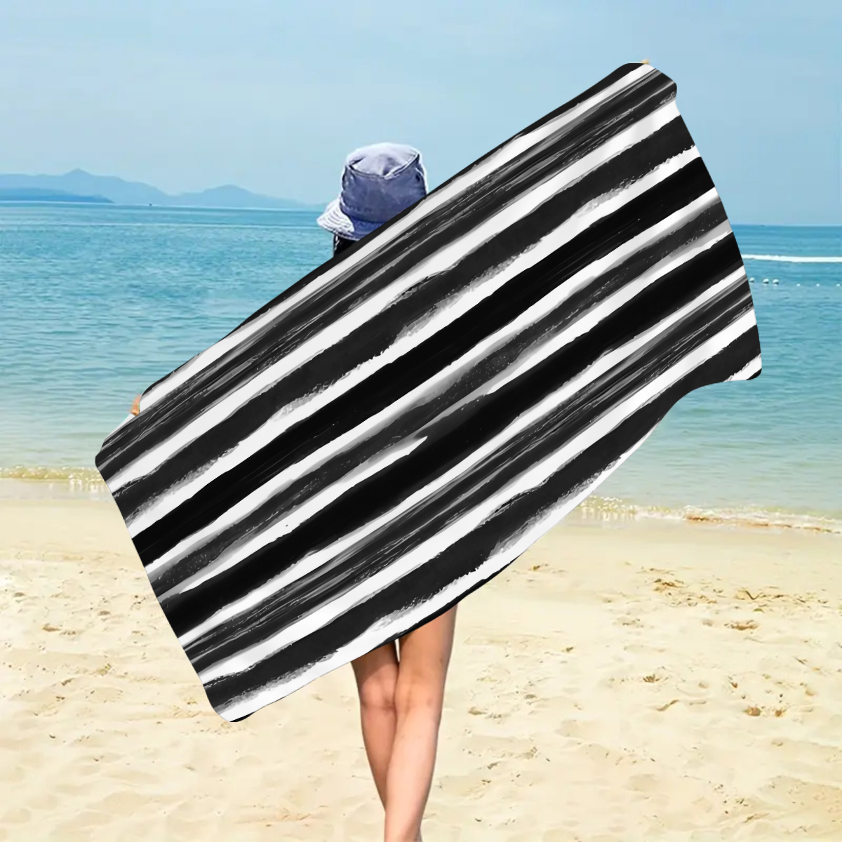 1pc modieuze kleurrijke gestre - Beach Towel Large recensie en prijs