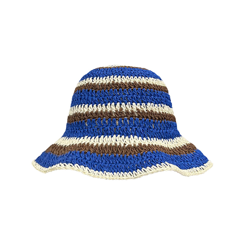 Nieuwe Gestreepte Gebreide Str - Bucket Hat Straw recensie en prijs