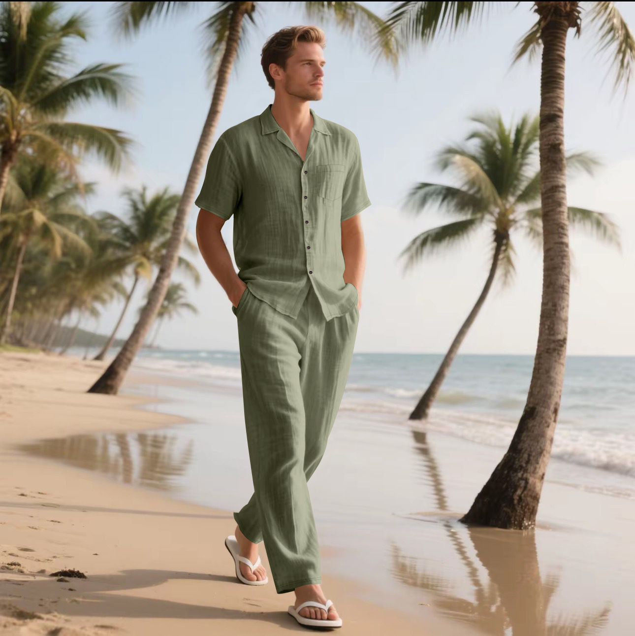 Zomer heren nieuwe linnen casu - Short Linen Drawstring recensie en prijs