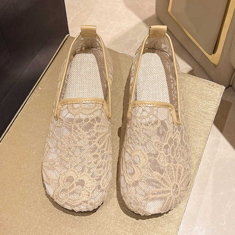 Chique kanten mesh espadrilles - Espadrille Slip On recensie en prijs