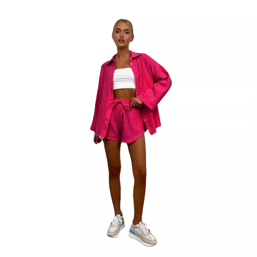 Driedelige korte sets Dames ve - Short Linen Drawstring recensie en prijs