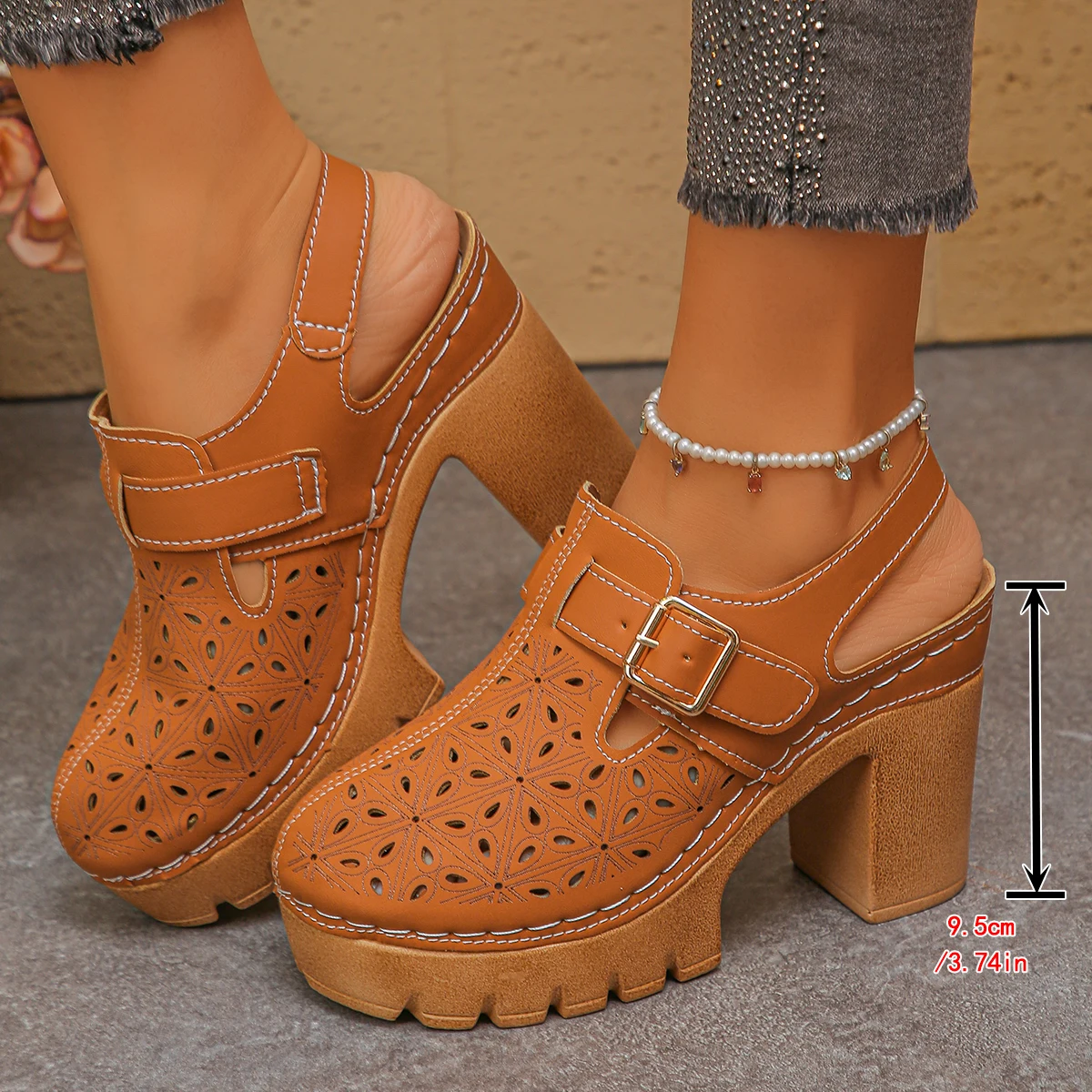 Grote maat damessandalen met d - Casual Sandal Leather recensie en prijs