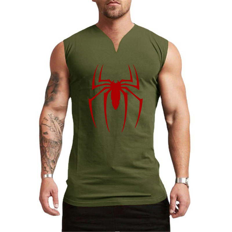 Red Spider Print Gym Fitness T - Tank Top Muscle recensie en prijs