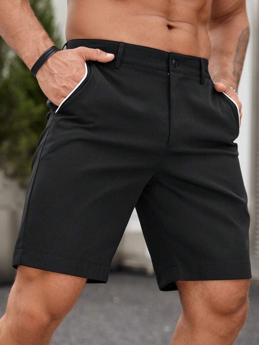 Heren chino shorts met contras - Shorts Chino Slim recensie en prijs