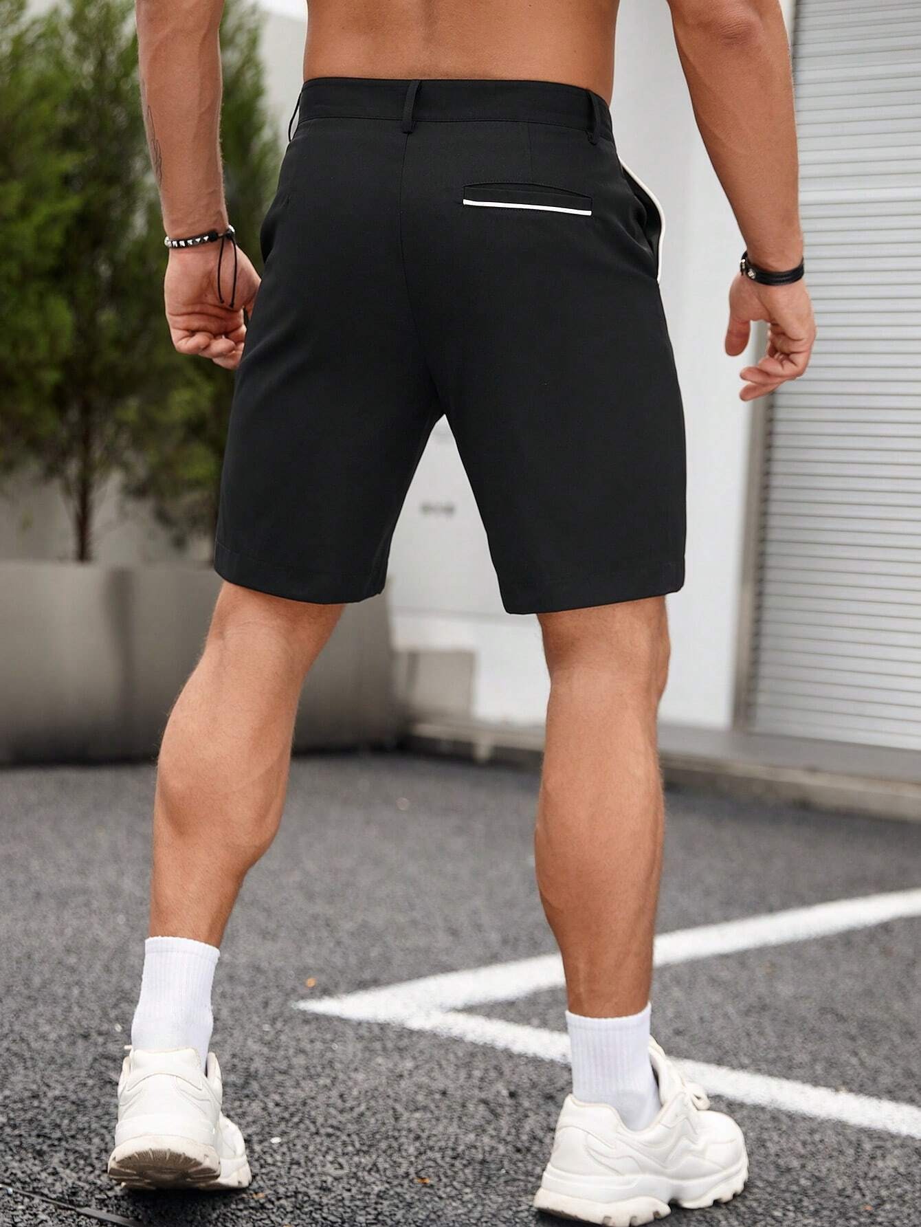 Heren chino shorts met contras - Shorts Chino Slim recensie en prijs