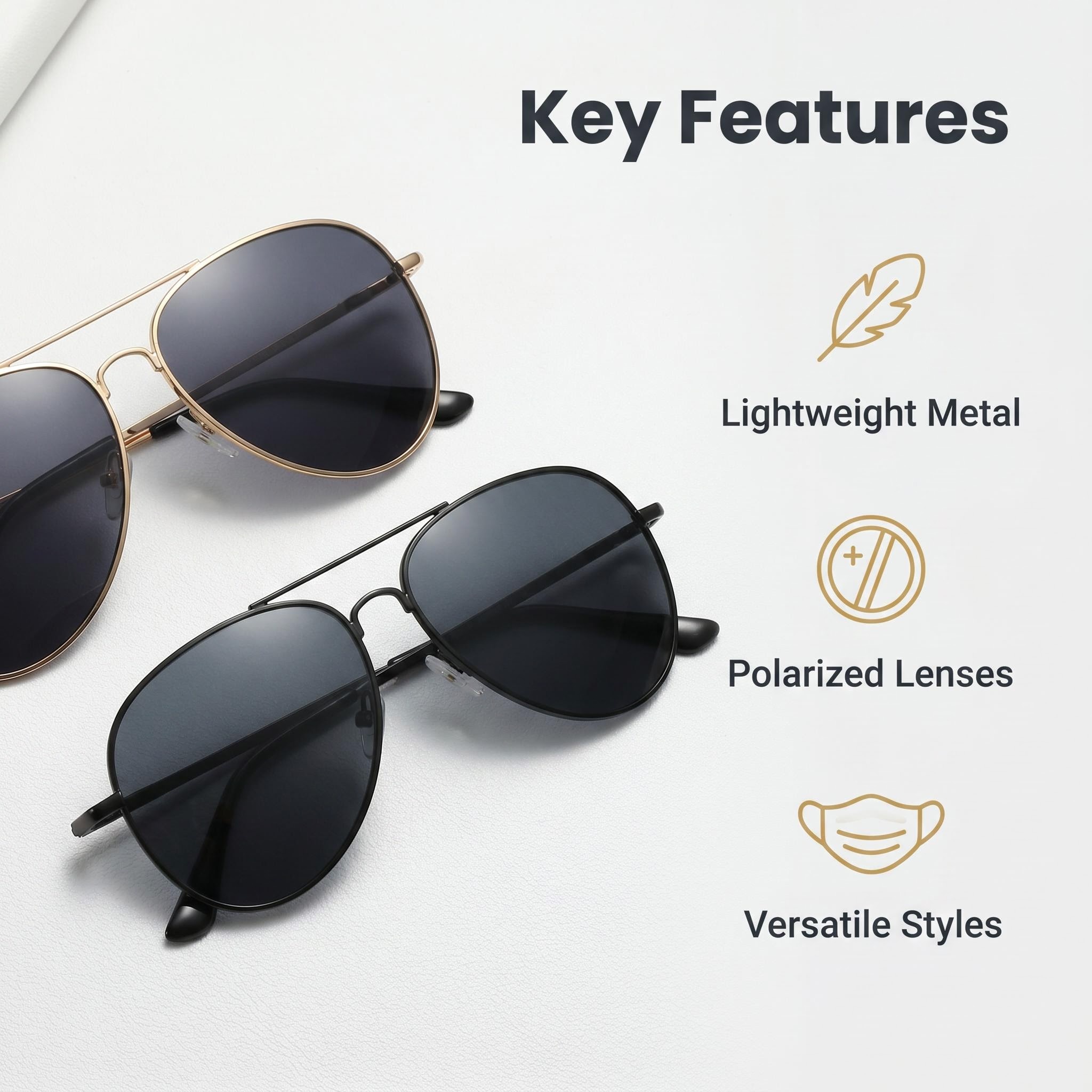 Vintage metalen piloten-aviato - Sunglasses Aviator Polarized recensie en prijs