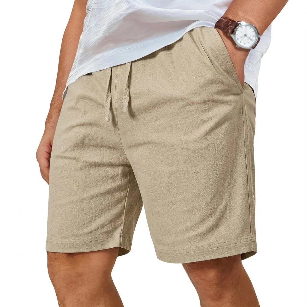 Oversized katoenen linnen shor - Short Linen Drawstring recensie en prijs