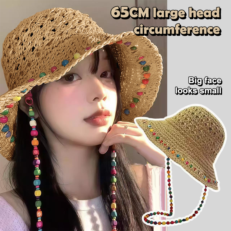 Retro veelzijdige holle grote  - Bucket Hat Straw recensie en prijs