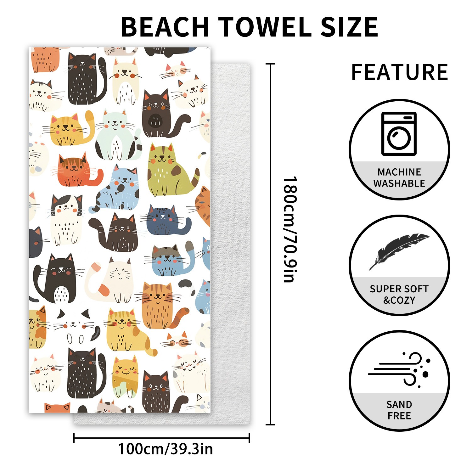 1PC groot formaat stranddeken  - Beach Towel Large recensie en prijs