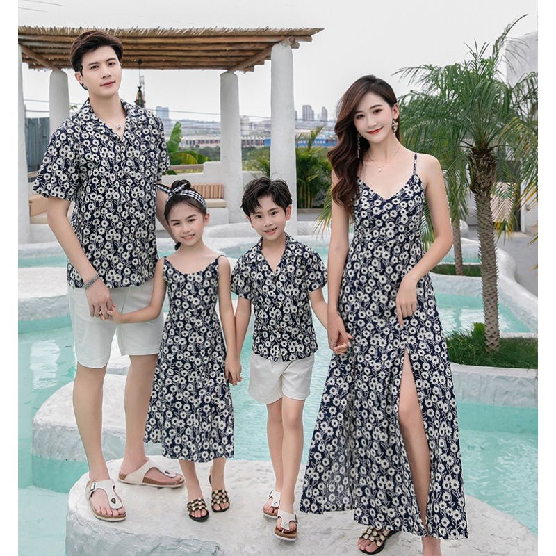 Familie matching outfits: bloe - Resort Shirt Floral recensie en prijs