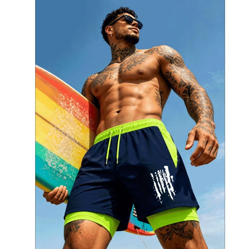 Herenswimshorts met dubbele la - Trunks Board Surf recensie en prijs