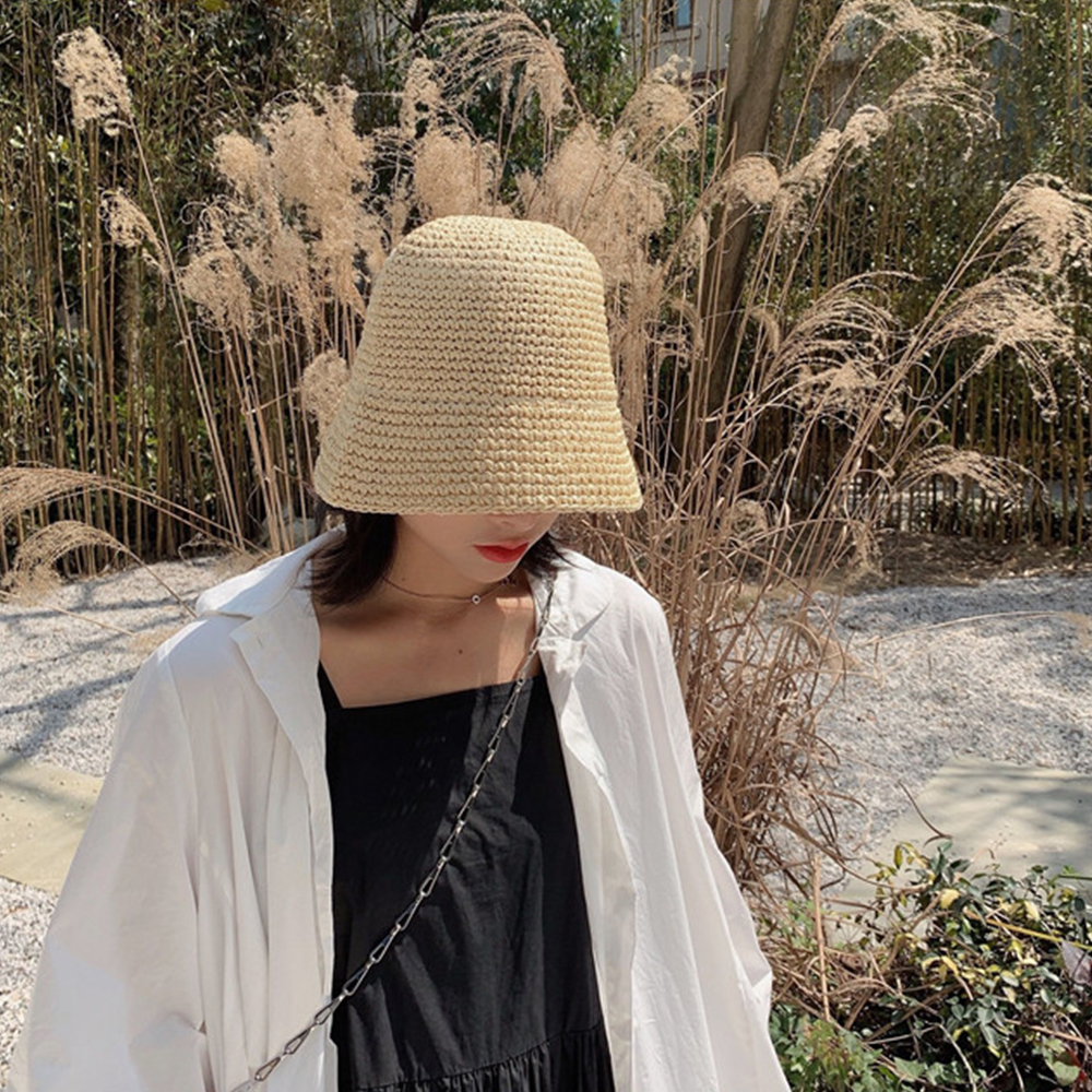 Hot Women's Fashion Summer Cap - Bucket Hat Straw recensie en prijs
