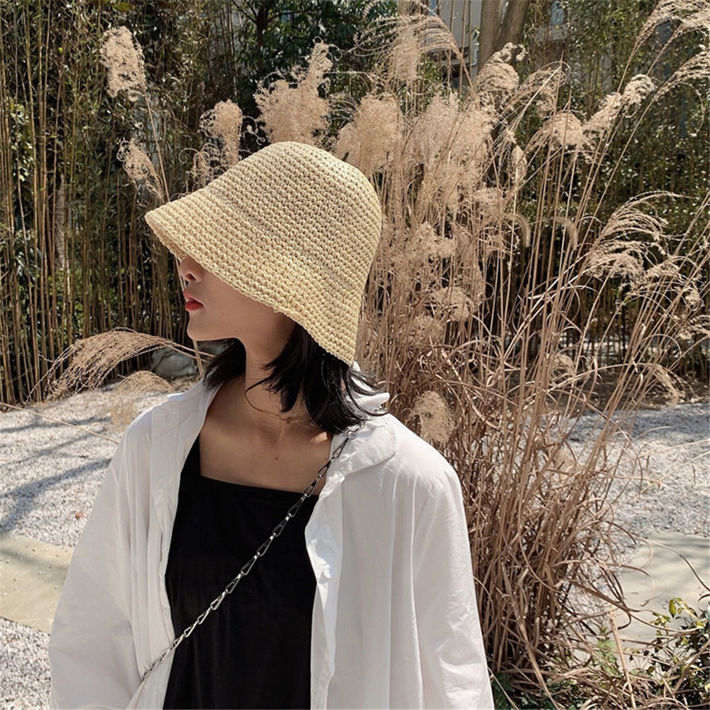 Hot Women's Fashion Summer Cap - Bucket Hat Straw recensie en prijs