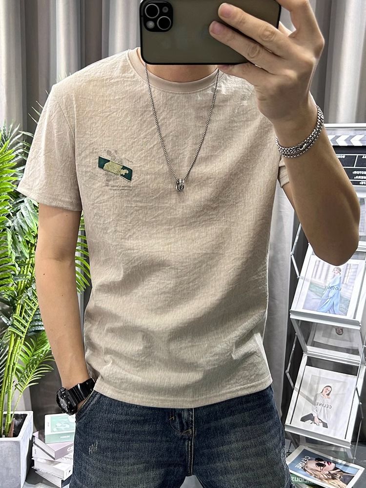 Mannelijke T-Shirts Wit Linnen - Short Linen Drawstring recensie en prijs