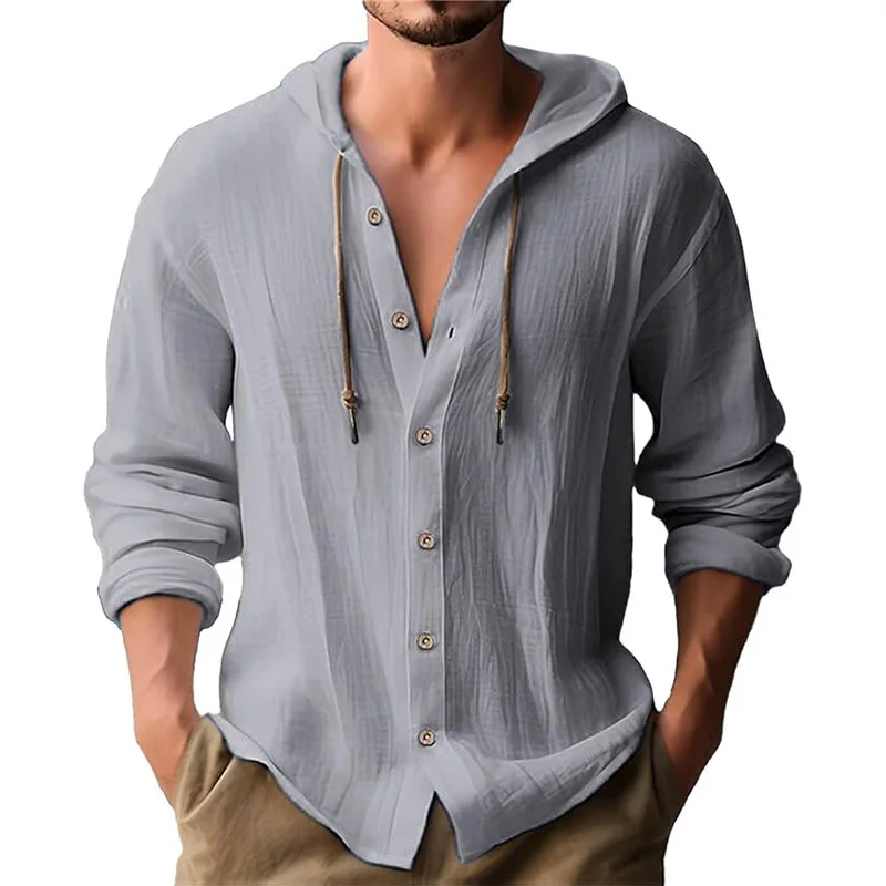 Heren effen kleur casual shirt - Short Linen Drawstring recensie en prijs