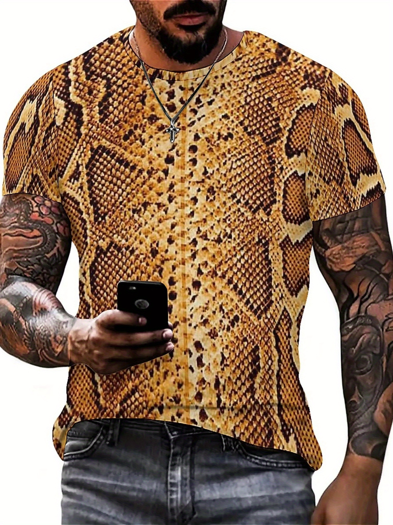 Heren T-shirt met 3D-print en  - Tee Graphic Print recensie en prijs