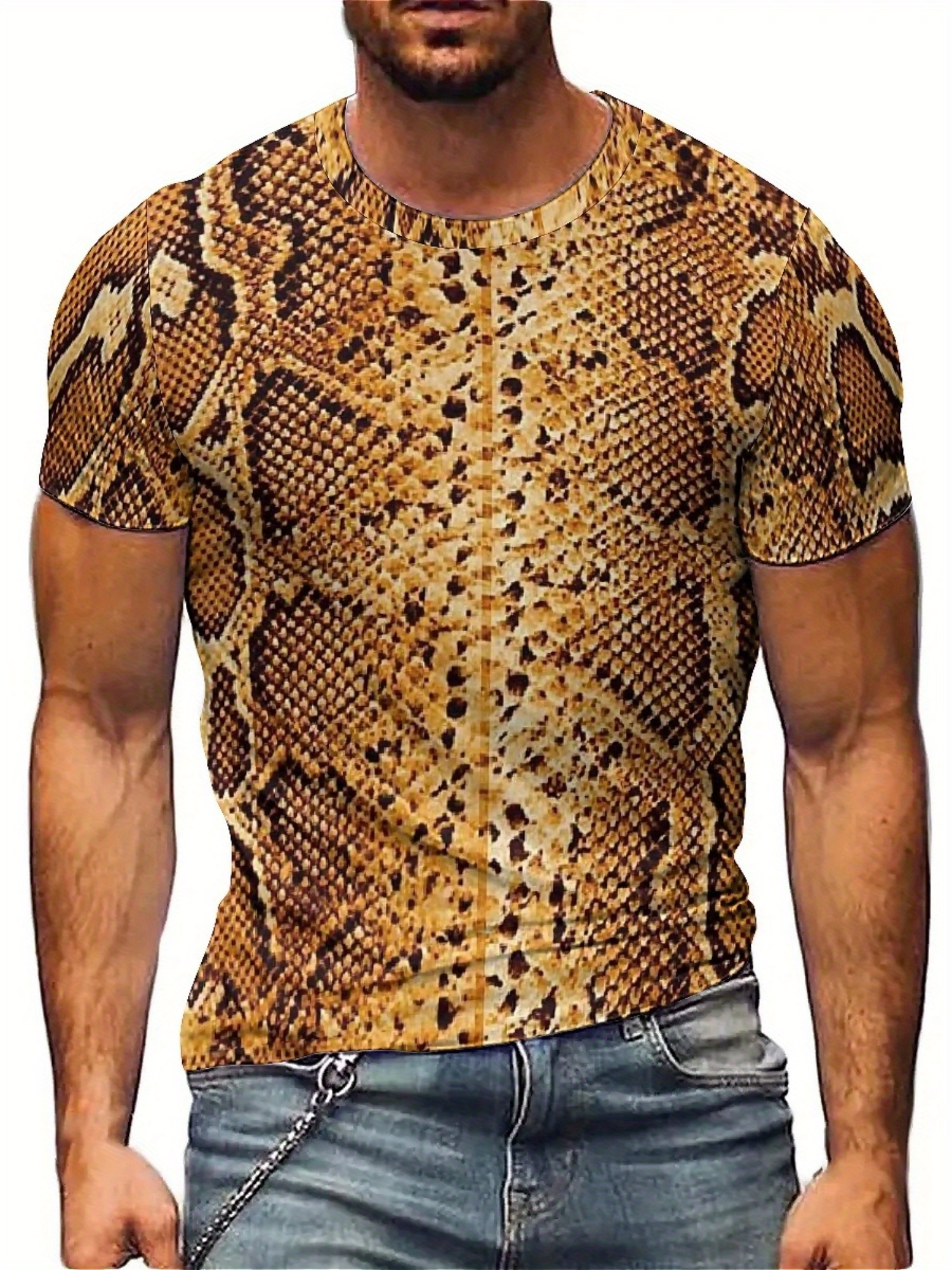 Heren T-shirt met 3D-print en  - Tee Graphic Print recensie en prijs