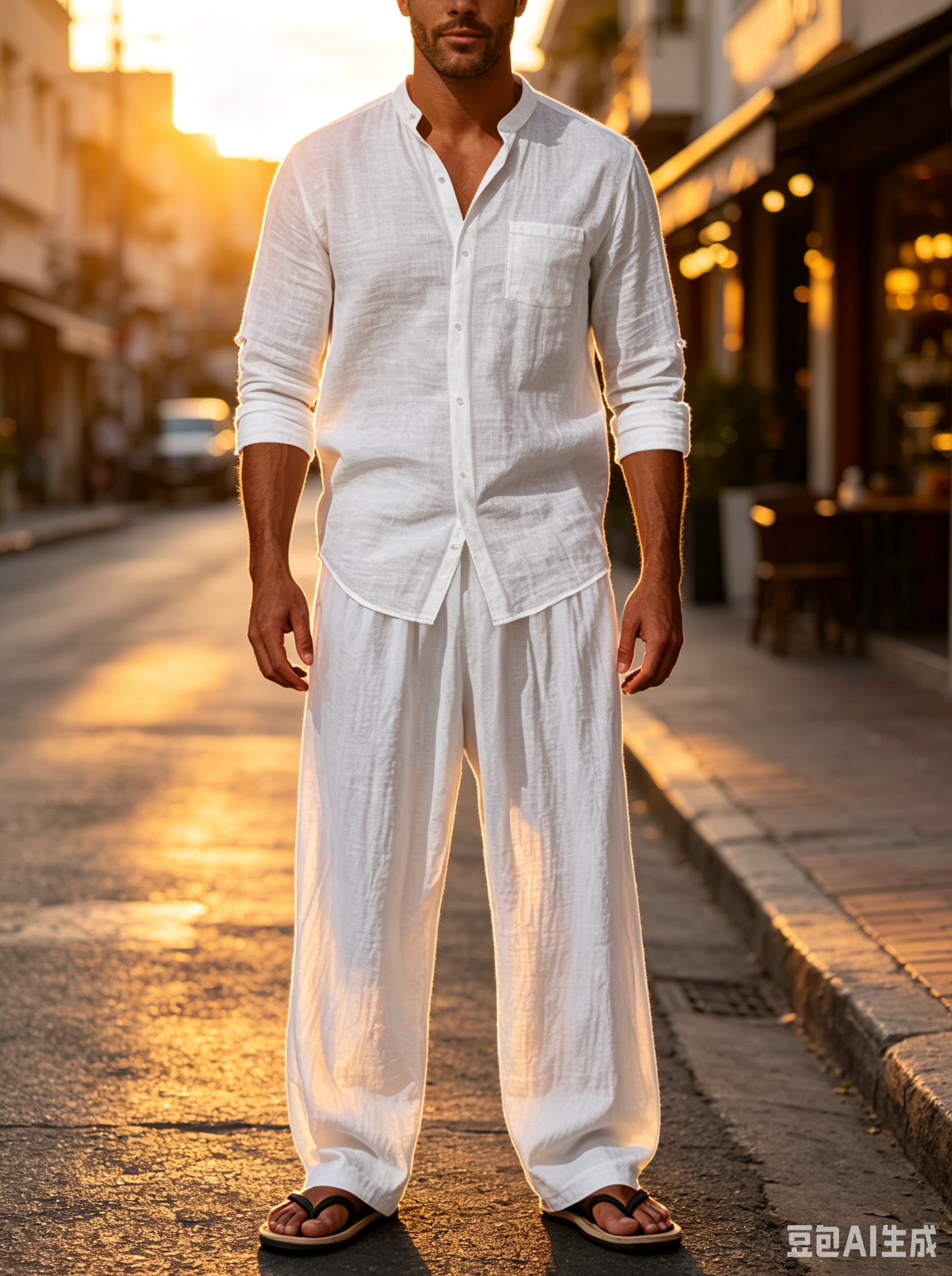 Heren Mandarijnkraag, 2-delige - Linen Shirt Breathable recensie en prijs