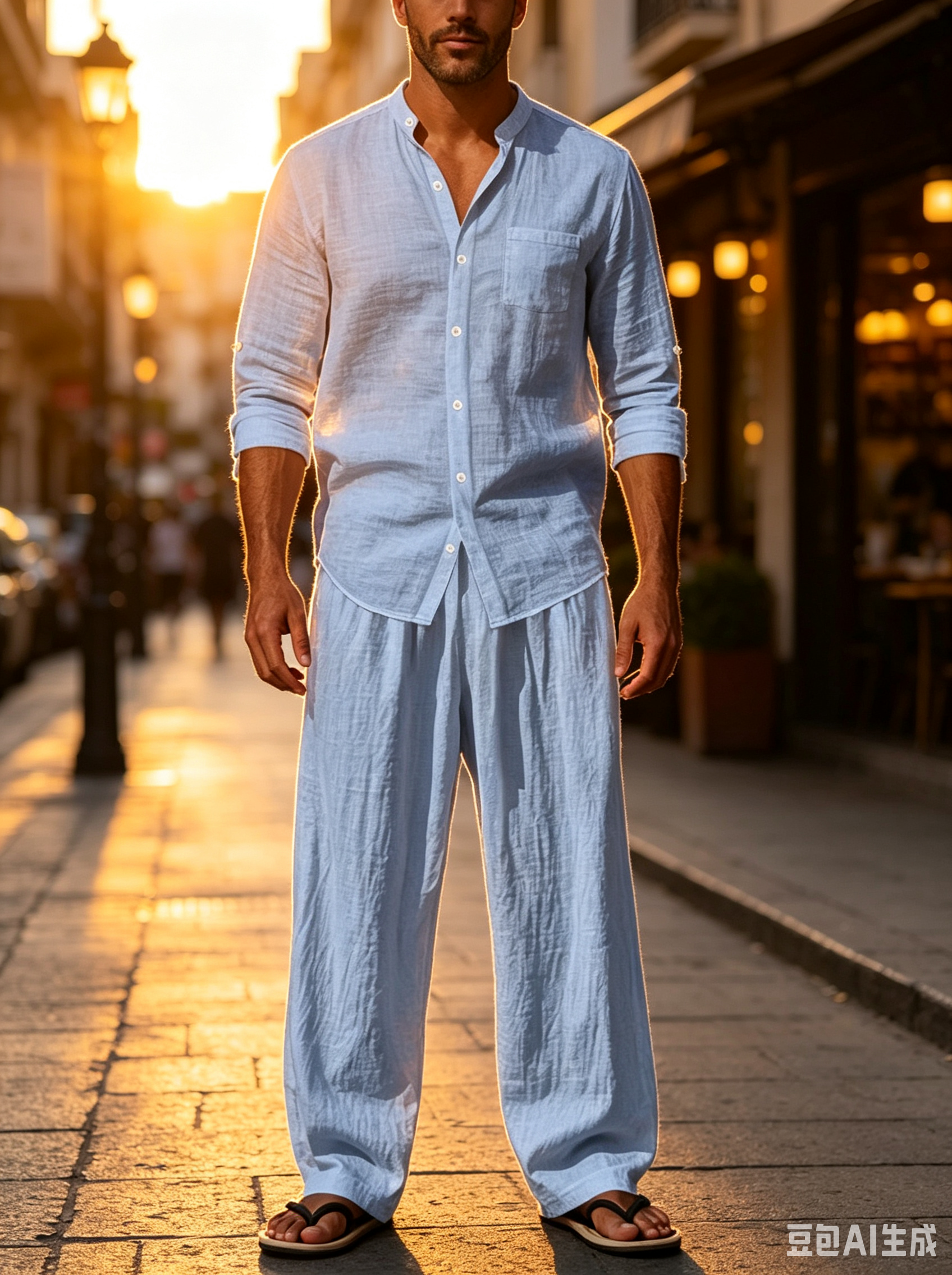 Heren Mandarijnkraag, 2-delige - Linen Shirt Breathable recensie en prijs