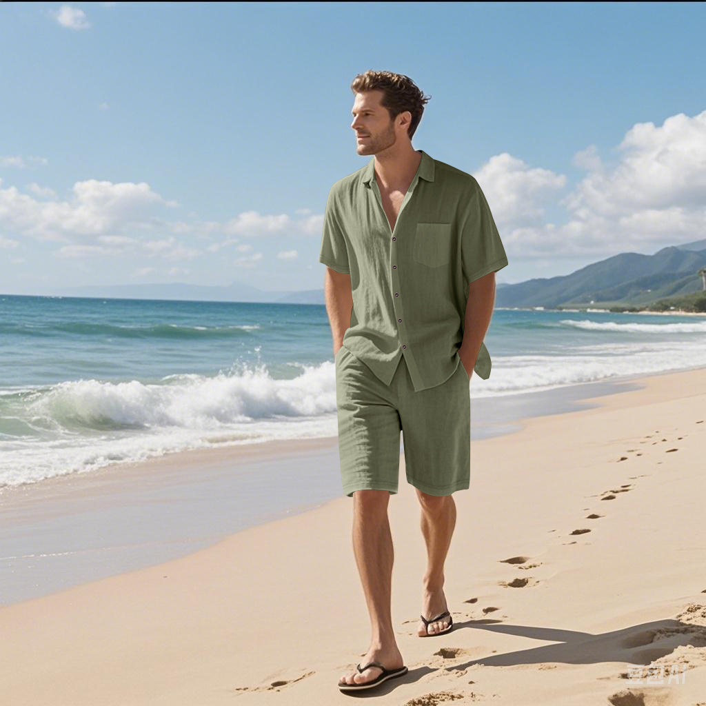 Tweedelige set van linnen met  - Linen Shirt Breathable recensie en prijs