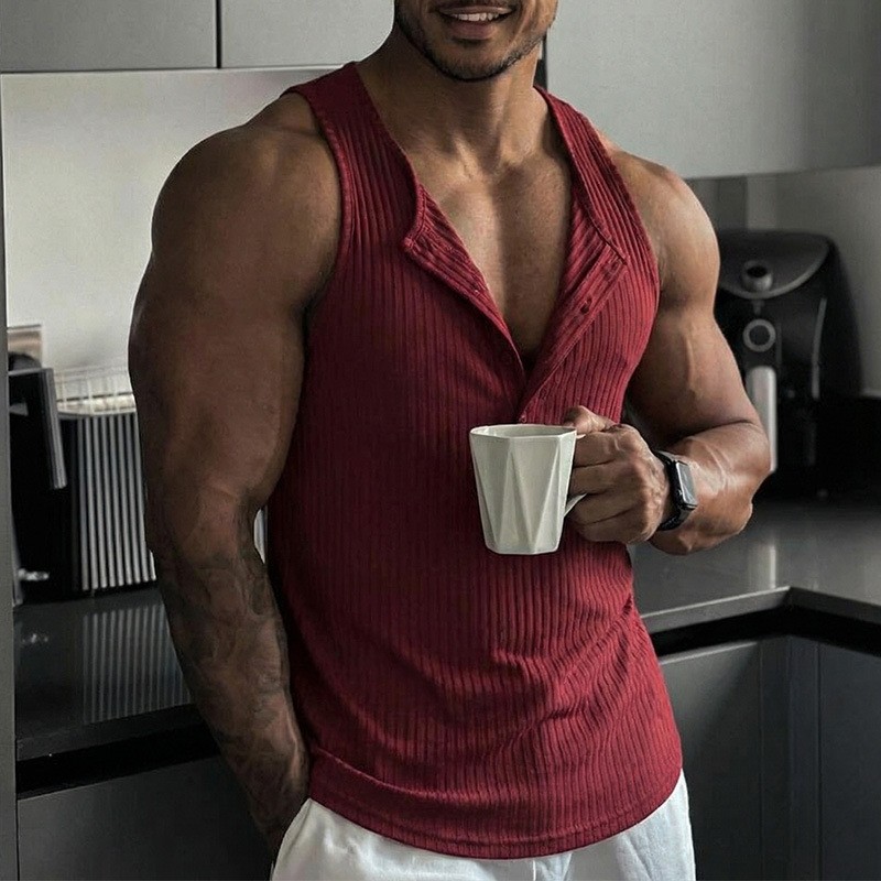 Sportief tanktop, effen kleur, - Tank Top Muscle recensie en prijs