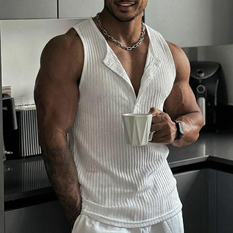 Sportief tanktop, effen kleur, - Tank Top Muscle recensie en prijs