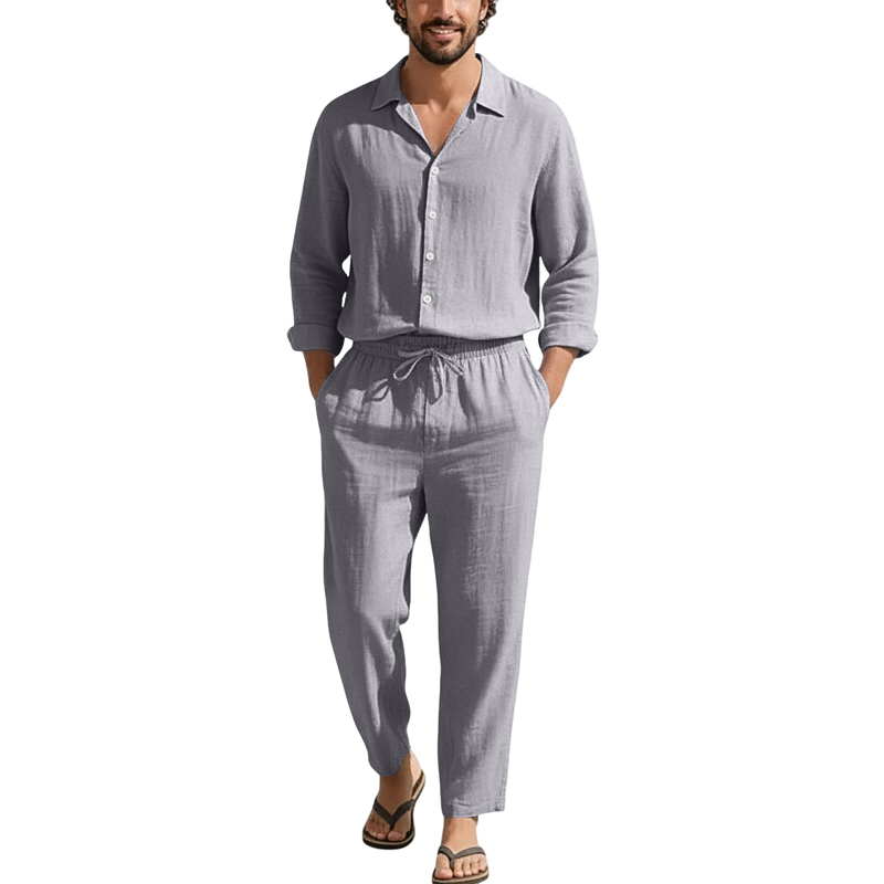Lente Zomer Linnen Casual Sets - Linen Shirt Breathable recensie en prijs